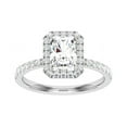 thumbnail image 1 of Eterna Jewel1.9 Ct Radiant Cut Lab Created Diamond Ring - 14K White Gold Plated Halo Solitaire with Accents Engagement Ring for Women - Gift for Her - Perfect for Proposals and Special Occasions, 1 of 3