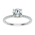 thumbnail image 1 of Eterna Jewel14K White Gold Plated 1.7 Ct Lab Created Diamond Ring - Hidden Halo Engagement Wedding Ring - Round Cut Solitaire with Accents Diamond Ring for Her - Gift for Unforgettable Celebrations, 1 of 3