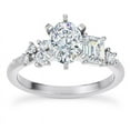 thumbnail image 1 of Eterna JewelEngagement Ring for Women - 1.9 Ct Oval Cut Lab Created Diamond Ring - Solitaire with Accent Stones - Wedding Ring for Her - 14K White Gold Plated Solitaire Diamond Rings for Women, 1 of 3