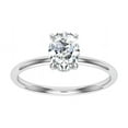 thumbnail image 1 of Eterna JewelOval Cut 1.9 Ct Lab-Created Diamond Ring - 14K White Gold Plated - Halo Split Shank Solitaire Engagement Ring - Gorgeous Wedding Ring for Women - Perfect for Gifting - Prong Setting, 1 of 3