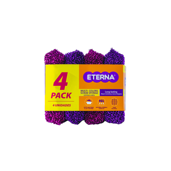 Eterna Multicolor Scrubsponge, 8 Count