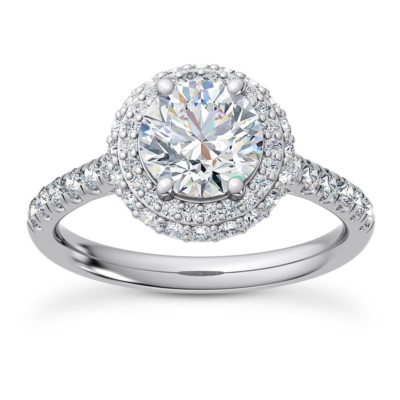 Eterna jewelry 1.8 Ct Lab Created Round Cut Moissanite Engagement Ring ...