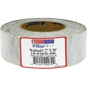 EternaBond WebSeal White 2 x50 MicroSealant Woven Polyester Tape | 23 mil Total Thickness | EB-WB020-50R - Reinforced Fabric for Roof Sealing and Repair