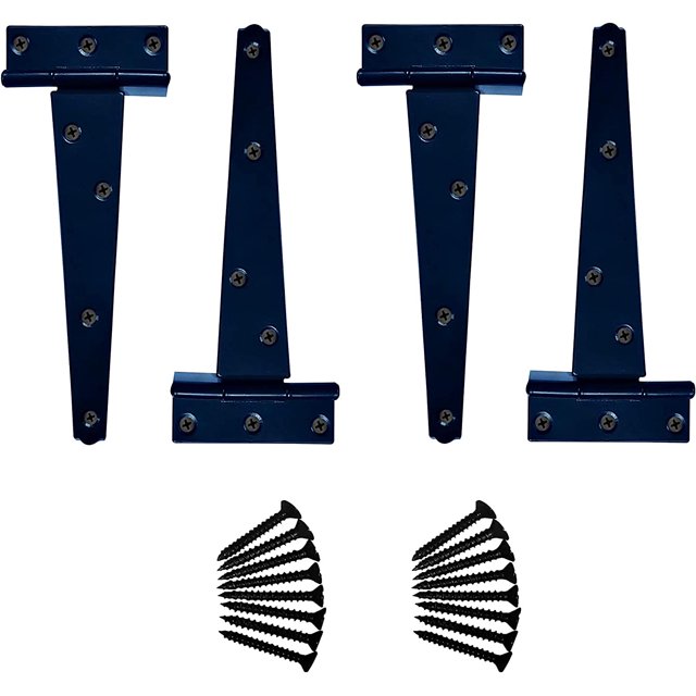 EternaNest T Hinge Set 4Piece Light Duty Gate Hinges for Wooden and