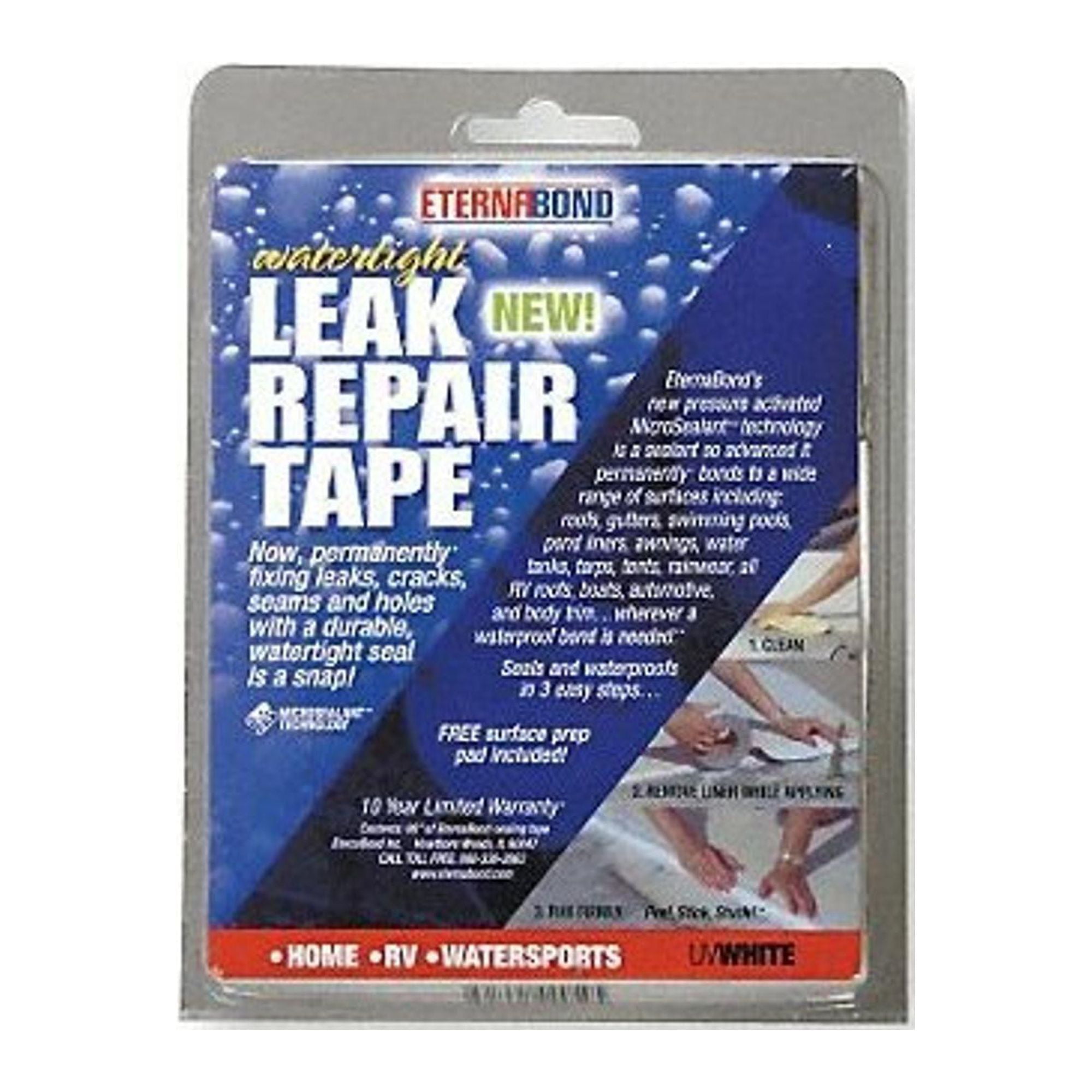 Eternabond Roof Repair Tape Kit,4 In x 5 Ft,White UVW45 Kit