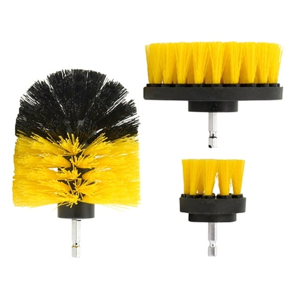 Eternal 3-Piece Drill Brush Power Scrubber Cleaning Attachment Set for Kitchen Tile Floor Pool Car Rims Multi-Color