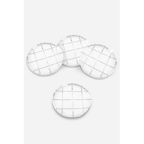 Eternal 4" Crystal Coaster Set Radius Cut