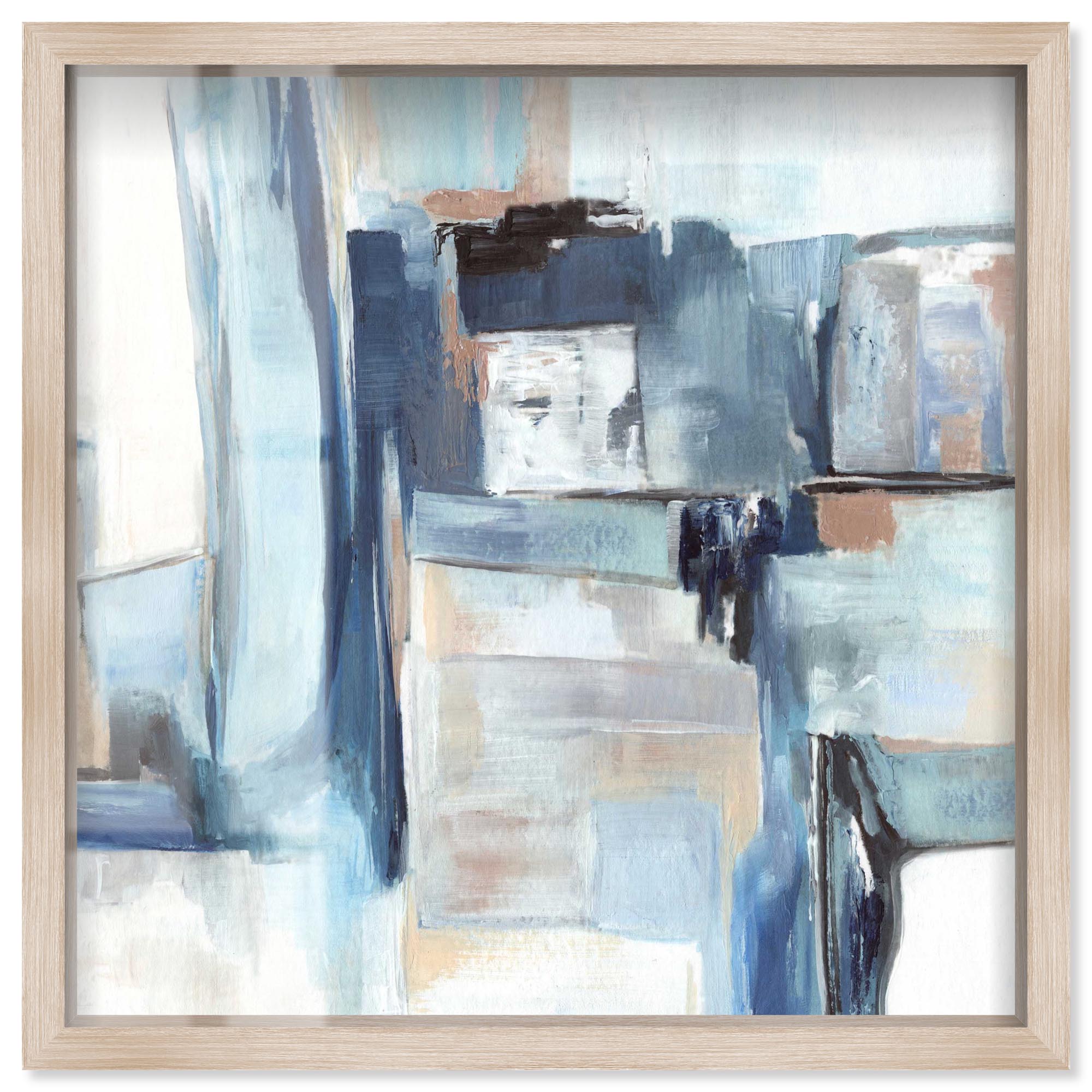 Eternal Abstract Shadowbox Print Coastal Wall Decor by Art Remedy ...