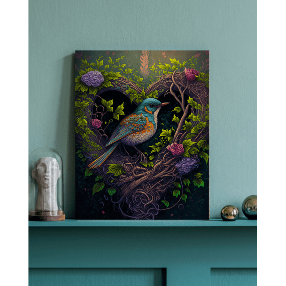 Eternal Affection - Birds of Love Canvas Wall Art