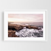 Eternal Archway - San Diego California Photography Coast Ocean Waves Sunset Nature Landscape Scenic White Framed Wall Art Print 24 x 36 inches