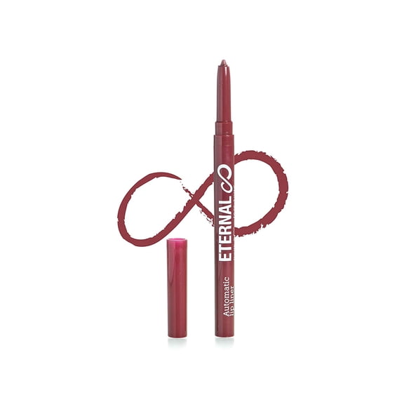 Eternal Automatic Twist Up Water Resistant Lip Liner Pencil – Easy Glide-on, Long Lasting and Non-Smudge Retractable Lip Liner Pencil with Strong Pigments and Professional Creamy Matte Finish (WINE)