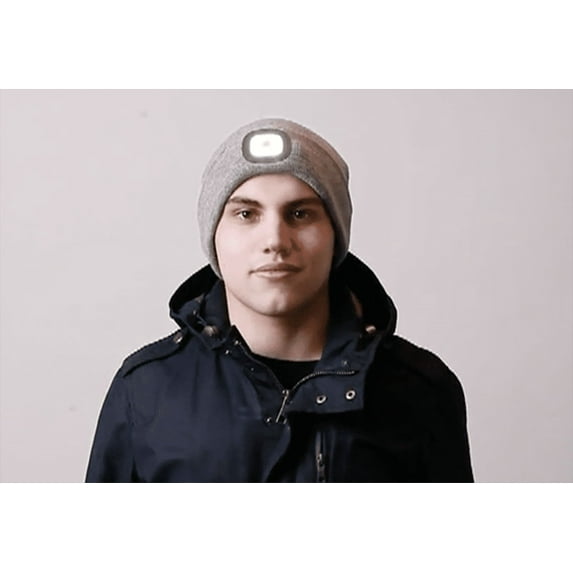 Eternal Beanie with USB Rechargeable Light Unisex , Gray