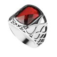 thumbnail image 1 of Roarsilver Eternal Beauty: 925 Sterling Silver Ring with Red Zircon and Infinity Motif | 7, 1 of 4