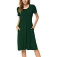 thumbnail image 1 of Eternal Blue Love  Women's Summer Casual Short Sleeve Dressy Dresses Empire Waist Knee Length Dress with Pockets, 1 of 7