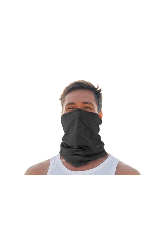 Cooling Neck Gaiter Cools when Wet, Charcoal