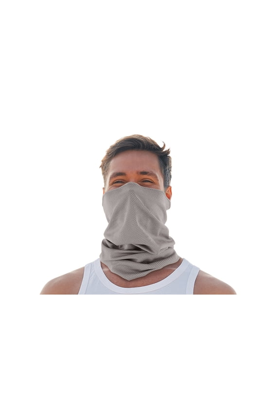 Cooling Neck Gaiter Cools when Wet, Gray