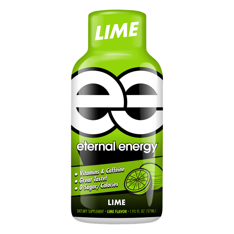 Eternal Energy Shot, Lime, 1.93 oz, 12 Count - Walmart.com