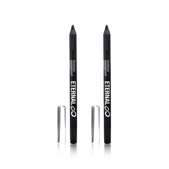 Eternal - Eyeliner Waterproof Colored Pencil with Vitamin E – Black (2Pack)