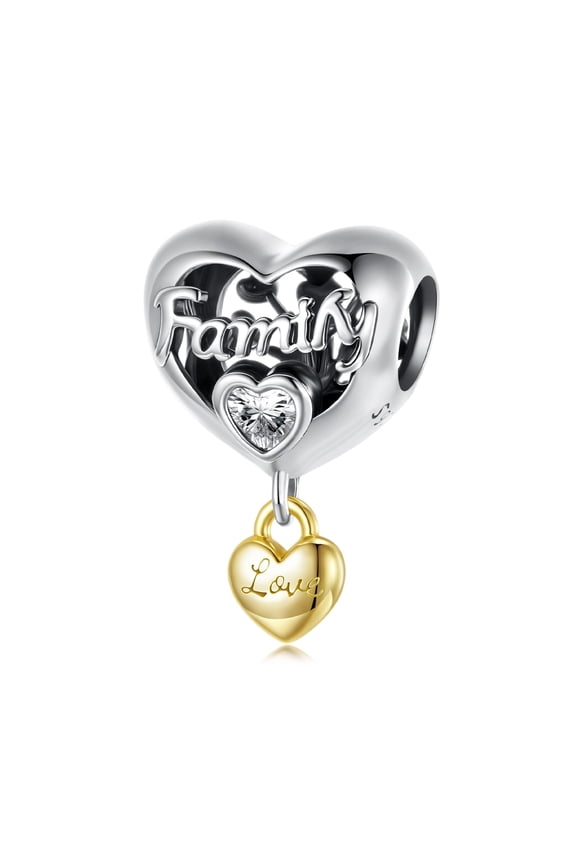 Eternal Family Charm 925 Sterling Silver Charm,Charm for Bracelets, Perfect Gift for Women