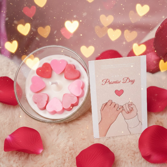 Eternal Flame Heart Flameless LED Candle Romantic Heart Shape Decorative Light, Battery Operated Flickering LED Candle for Home Dcor, Valentine & Anniversary Gift