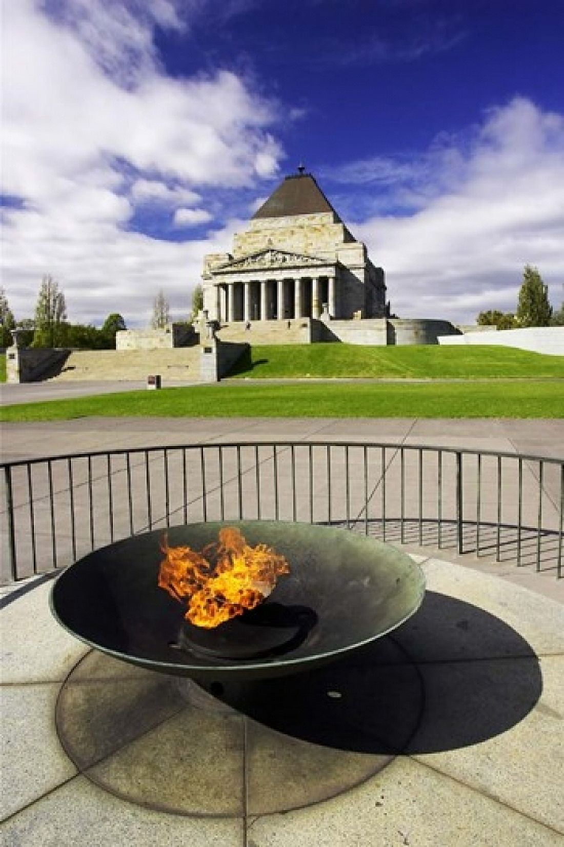 Eternal Flame Shrine of Rememberance Melbourne Victoria Australia Canvas Art - David Wall DanitaDelimont (24 x 36)