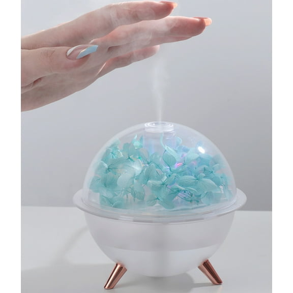 Eternal Flower Humidifier Hydrating Device with Night Light 1 L Aromatherapy Diffuser with USB Powered Mist Maker for Home Diffuser Small Humidifiers for Bedroom Office CarLight