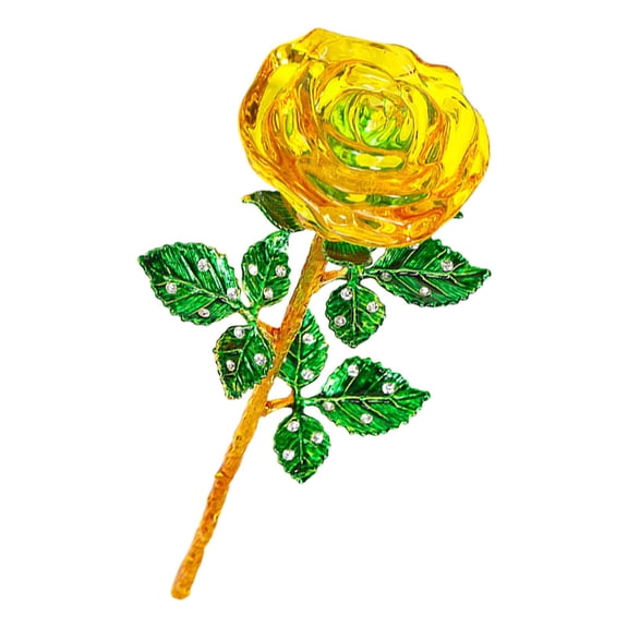 Eternal Glass Rose Flowers 2Pcs with Green Leaves, 9.4X2.7In Artificial Roses in Box for Mother'S Day, Wedding Anniversary, Valentine'S Day Gift Home Decor, 1 Rose