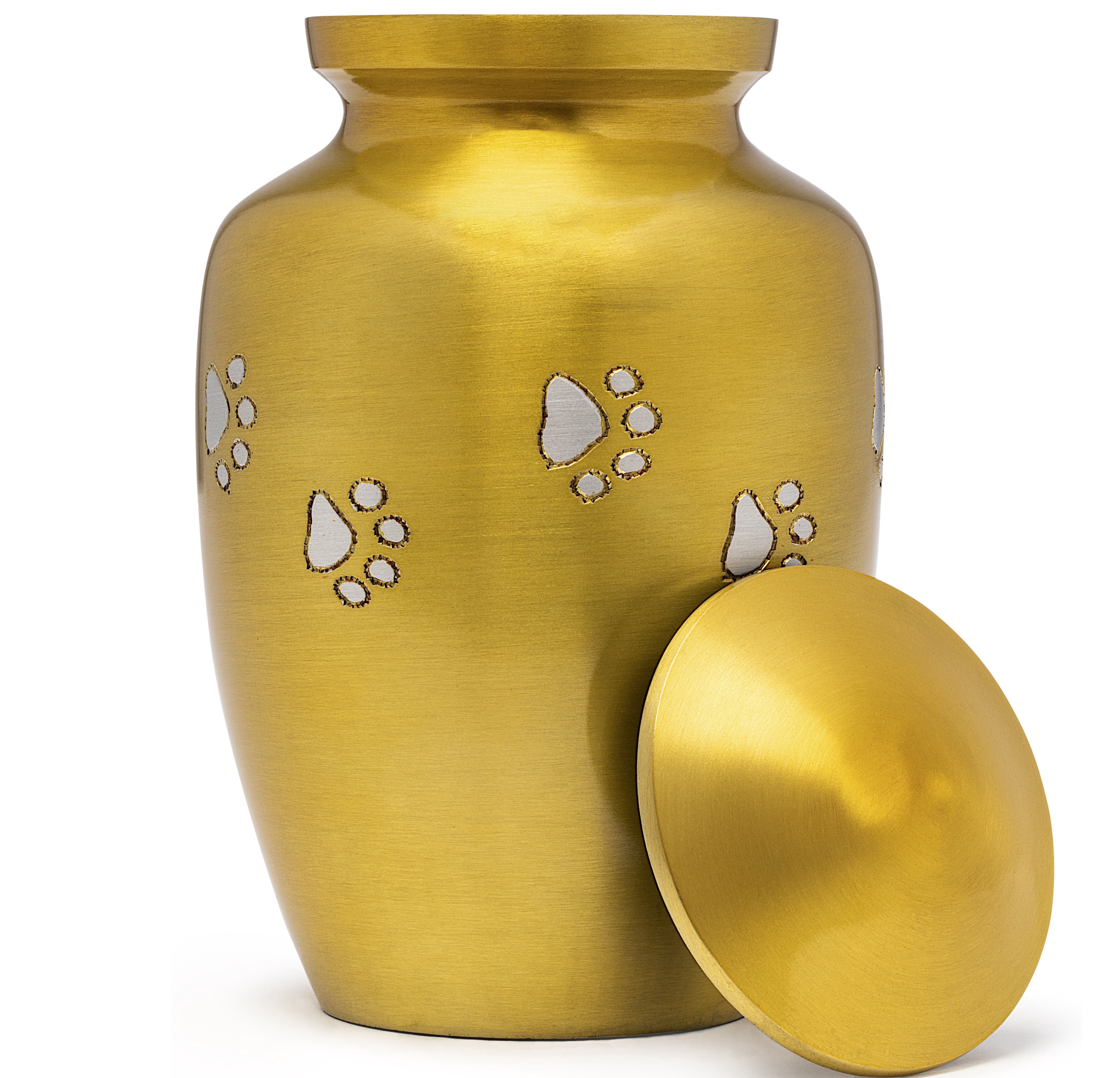 Eternal Harmony Cremation Urn for Animal Ashes | Funeral Urn Carefully Handcrafted with Elegant Finishes to Honor and Remember Your Pet | Dogs and Cats Urn with Beautiful Velvet Bag (Copper, Large)