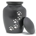 thumbnail image 1 of Eternal Harmony Cremation Urn for Animal Ashes | Funeral Urn Carefully Handcrafted with Elegant Finishes to Honor and Remember Your Pet | Dogs and Cats Urn with Beautiful Velvet Bag(Dark Gray, Medium), 1 of 1