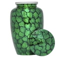thumbnail image 1 of Eternal Harmony Cremation Urn for Human Ashes | Memorial Urn Carefully Handcrafted with Elegant Finishes to Honor Your Loved One | Elegant and Affordable Urn Large Size with Velvet Bag (Green), 1 of 5