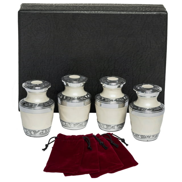 Eternal Harmony Keepsake Urns for Human Ashes | 4 Cremation Urns Carefully Handcrafted with Elegant Finishes to Honor Your Loved One