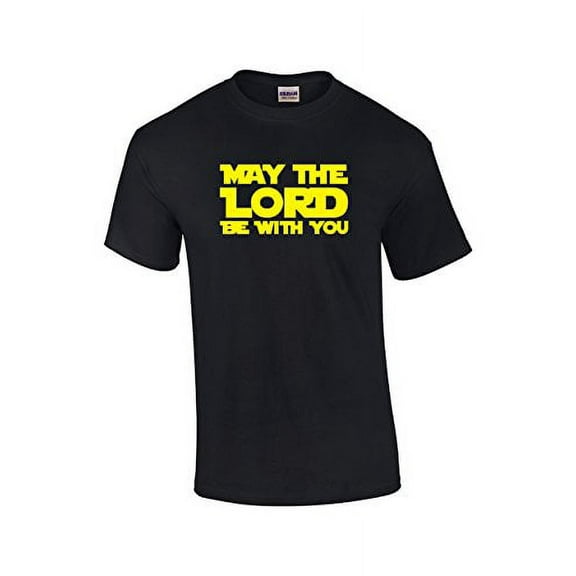 Eternal Life May The Lord Be You Funny Christian Adult Short Sleeve T-shirt-Black-5xl