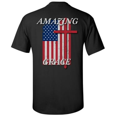 Eternal Life Series Amazing Grace Unisex Short Sleeve T-shirt-Black-Small