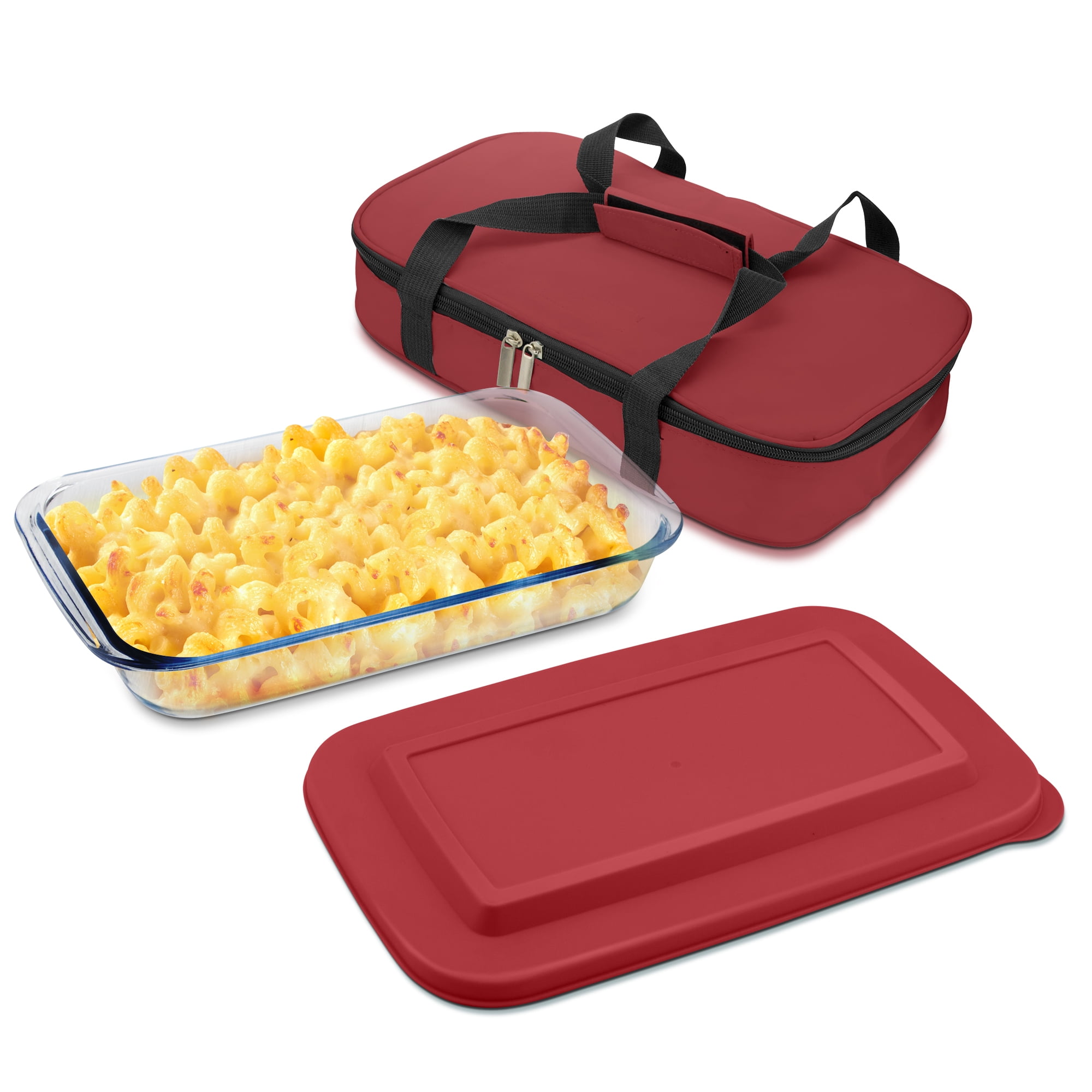 Eternal Living 3Piece Glass Baking Dish Set with Lids, 2.37 Qt Glass