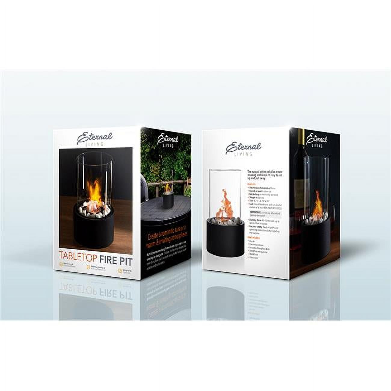Eternal Living Tabletop Romantic Aura Fire Flames Dance Pit with