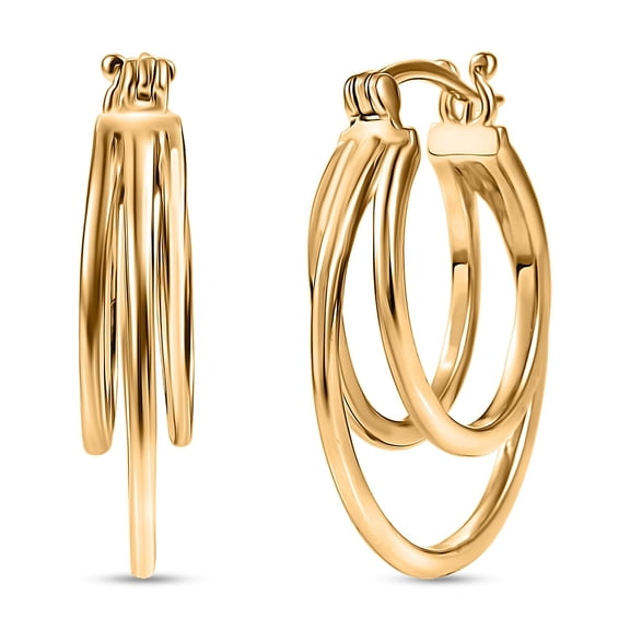 Eternal Loop Earrings in 18K Yellow Gold Plated Bronze
