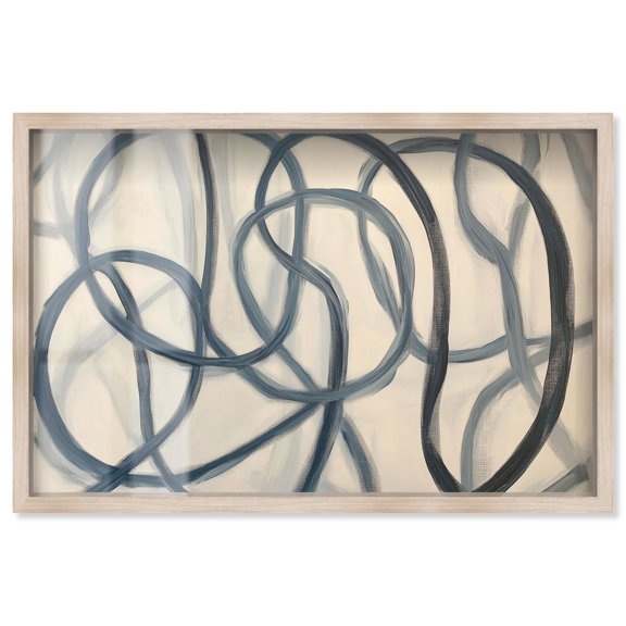 Eternal Loop I Shadowbox Print Minimalist Wall Art by Art Remedy, Blonde Frame, 30 x 20