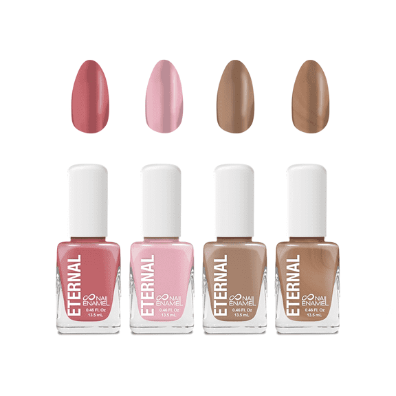 Eternal Nail Polish Collection: Nude Rose Gold - 4PCS, 0.46 fl oz ea.