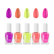 Eternal Neon Nail Polish Set for Women (GIRLS JUST WANNA HAVE NEONS) - Nail Polish Set for Girls - Lasting & Quick Dry Finger nail Polish Kit for Home DIY Mani Pedi - Made in USA, 13.5mL (Set of 5)