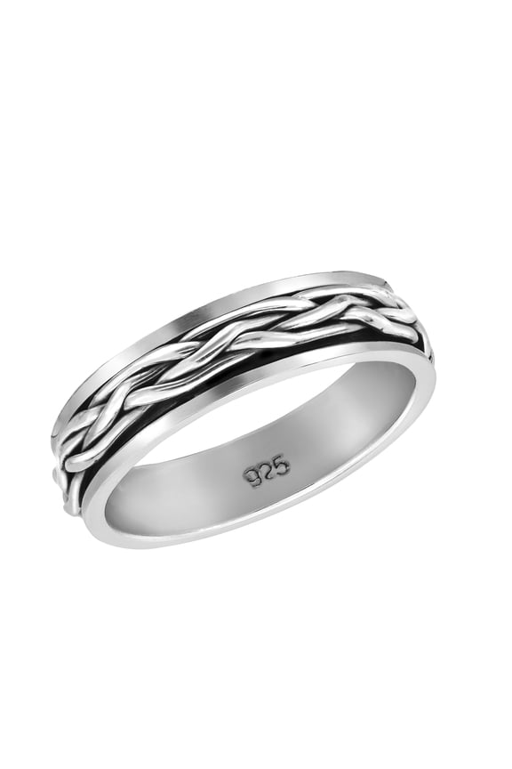 Eternal Perpetual Celtic Knot Spinner Sterling Silver Band Ring-8