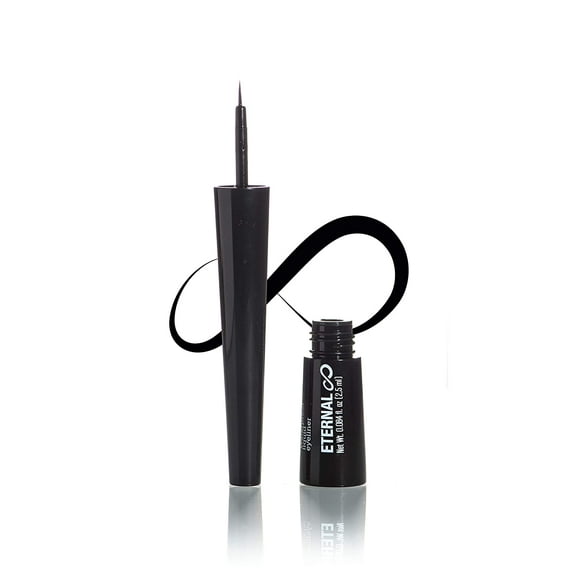 Eternal Professional Waterproof Liquid Eyeliner – Easy Glide, Quick Dry, Long Lasting inkwell with Thin Tip and Non-Smudge Formula – For Natural or Dramatic Effect with Matte Finish (Black, 1Pack)