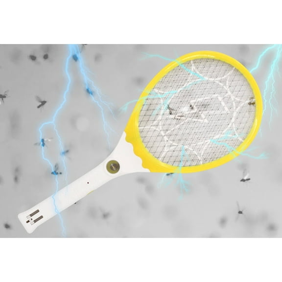 Eternal - Rechargeable Electric Insect Bugs Mosquito Swatter with LED for Indoor & Outdoor - White