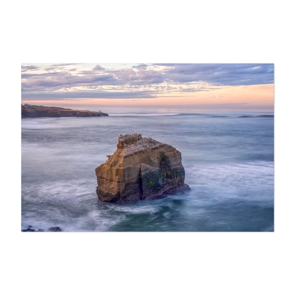 Eternal Sentinel - Photography Seascape Ocean Coast Sunset Waves Scenic Nature Unframed Wall Art Print 4 x 6 inches