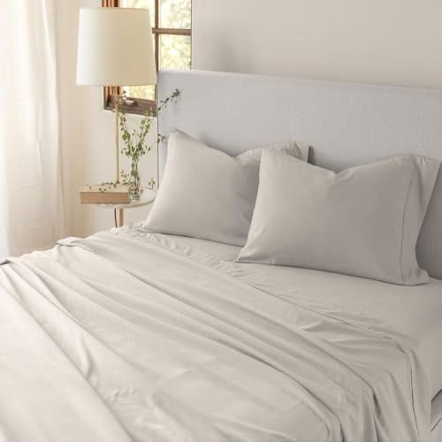 Eternal Sheet Set, 4-Piece Microfiber Sheets & Pillowcases - Ultra-Soft, Breathable and Wrinkle-Resistant (Linen, Queen)
