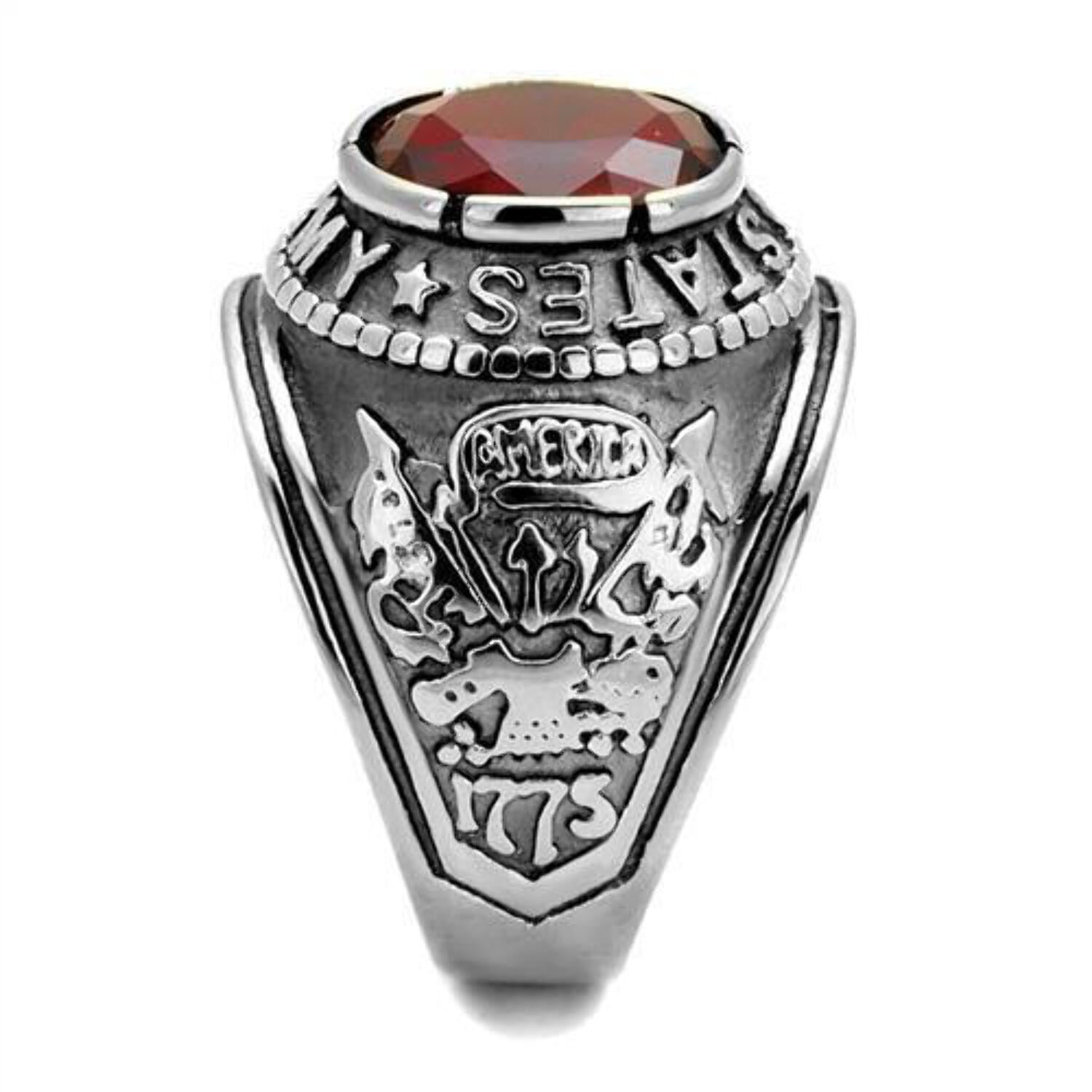 Eternal Sparkles Men's USA United States Army Military Ring Patriotic ...
