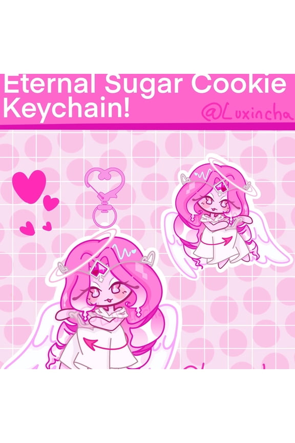 Eternal Sugar Cookie Adventure Game Keychain, random 1 pack
