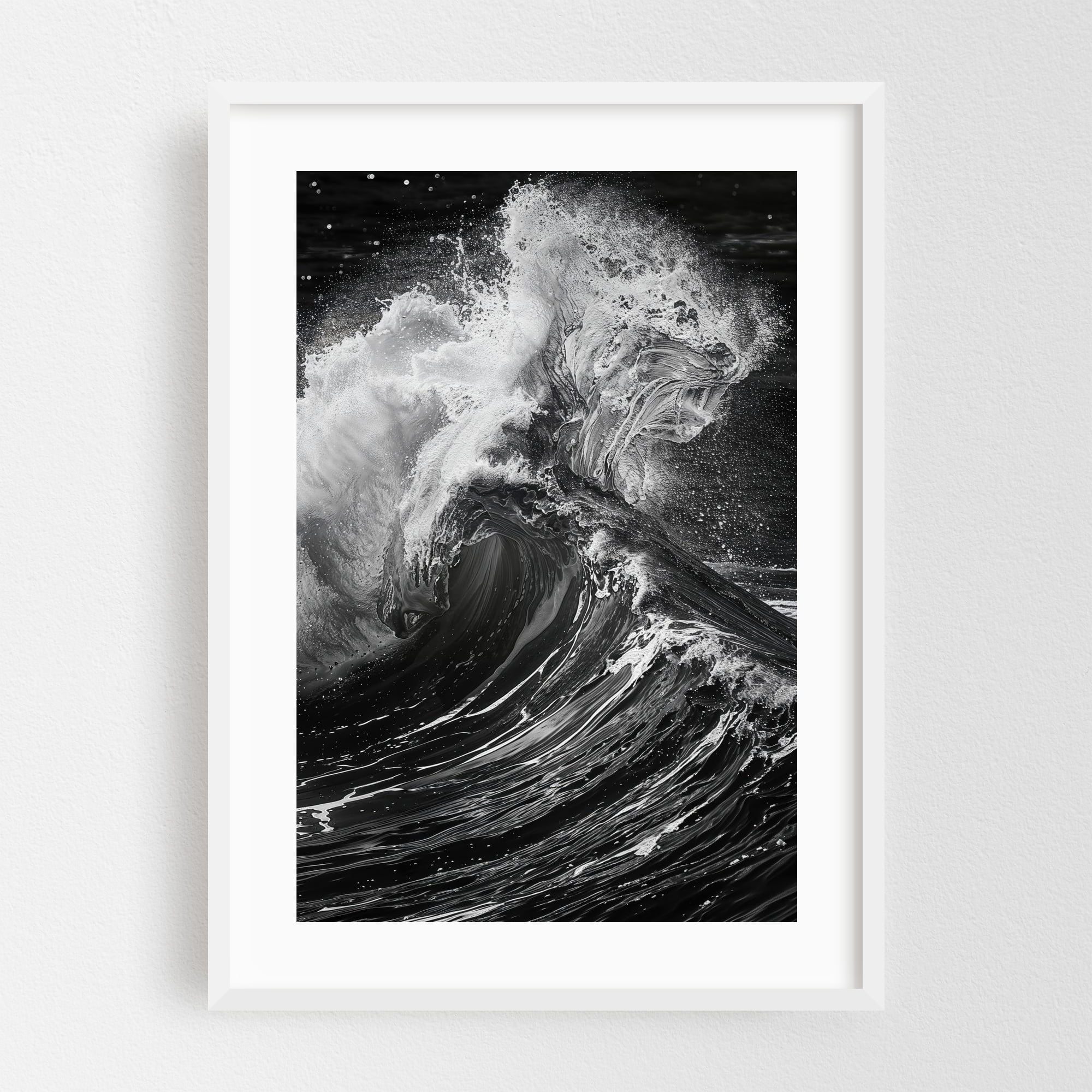 Eternal Wave - Photography Waves Ocean Black and White Abstract ...