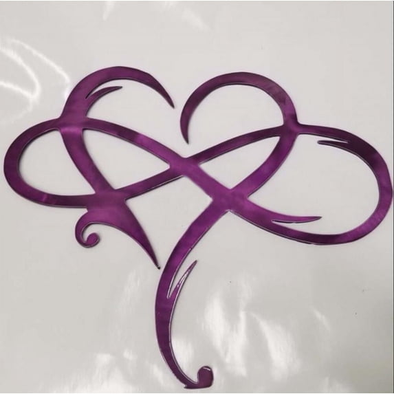 Eternal Wrought Iron Infinity Heart Wall Art Decor, Metal Wall Sculpture for Home, Bedroom, Living Room, Office, Indoor Decoration, Modern Steel Wall Hanging for Housewarming Gift