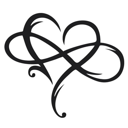 "Eternal Wrought Iron Infinity Heart Wall Decor - 9.8x7.8 Inch Metal Art for Bedroom, Living Room, Entryway - Handcrafted Steel Hanging Ornament in White/Purple/Silver/Brown/Black"