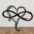 thumbnail image 1 of Eternal Wrought Iron Wall Art Decor Infinity Heart Design, 25x30cm Metal Ornament Indoor Hanging Rust Proof Coating Home Accent, 1 of 2
